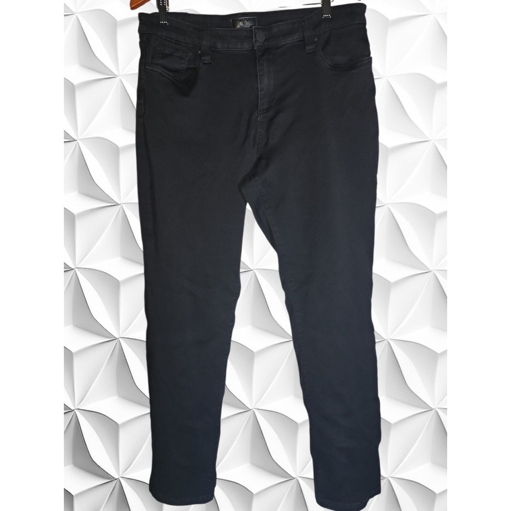 Kut from the Kloth Stevie Straight Leg Jeans Black Stretch Denim Pants